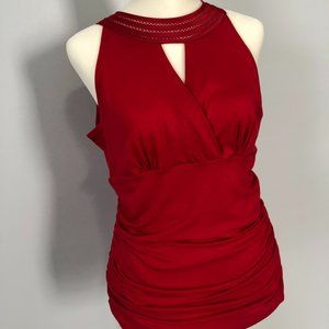 Ruched side sleeveless top